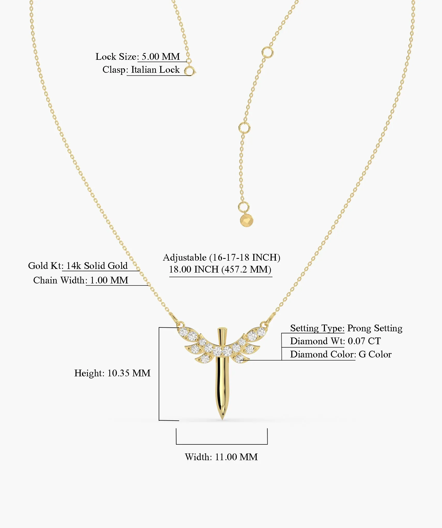 Elegant Gold Wing Necklace