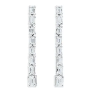 Elegant Long Diamond Earrings
