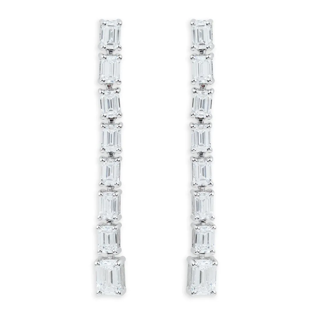 Elegant Long Diamond Earrings