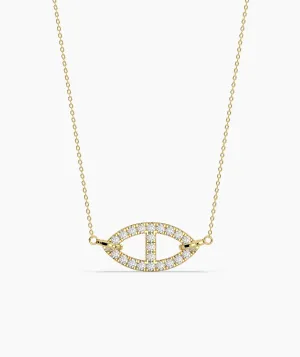 Elegant Marquise Diamond Pave Necklace