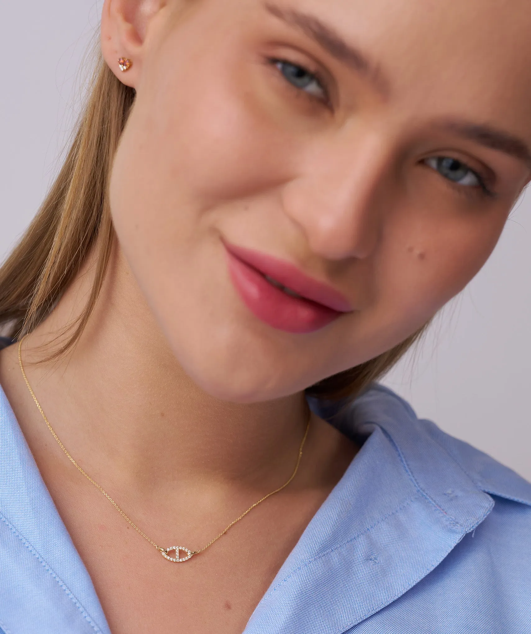 Elegant Marquise Diamond Pave Necklace