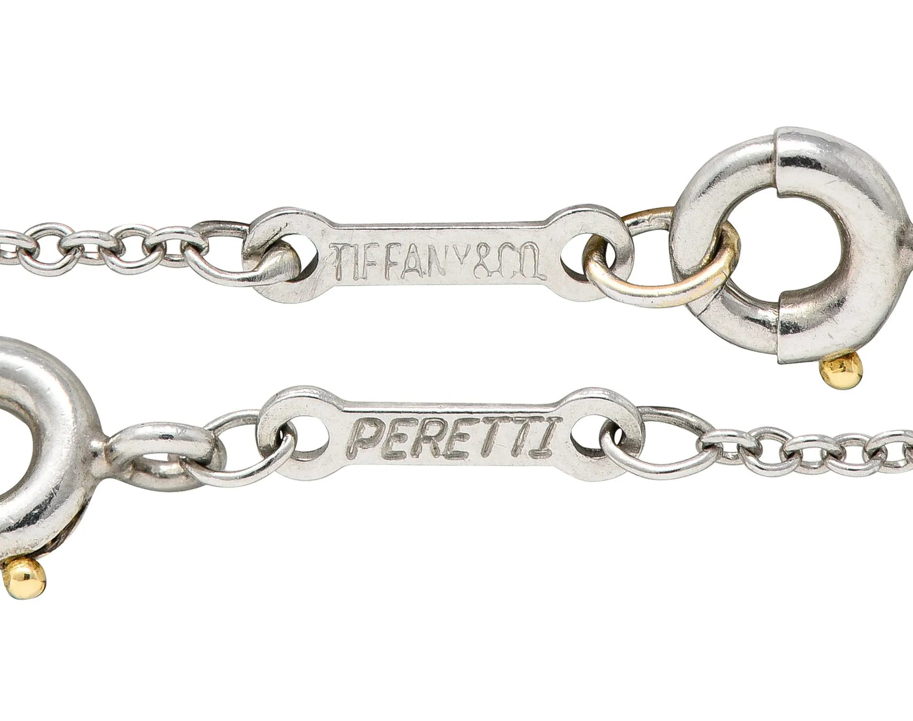 Elsa Peretti Tiffany & Co. 1.00 CTW Diamond Platinum Diamonds By The Yard Vintage Station Necklace