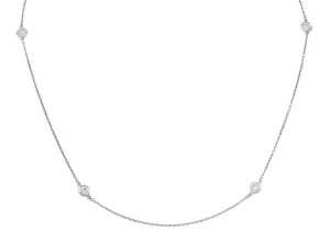 Elsa Peretti Tiffany & Co. 1.00 CTW Diamond Platinum Diamonds By The Yard Vintage Station Necklace