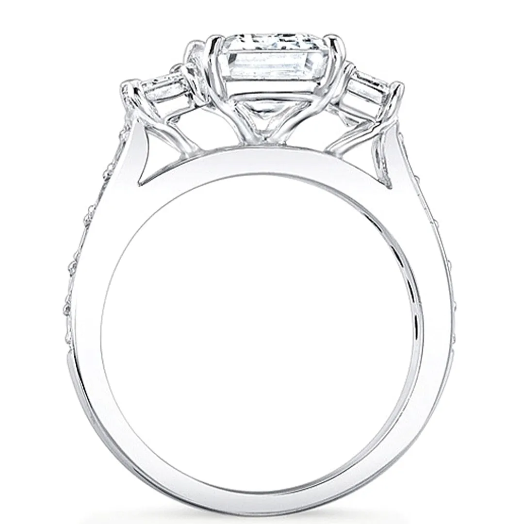 Emerald Cut 3-Stone Diamond Engagement Ring