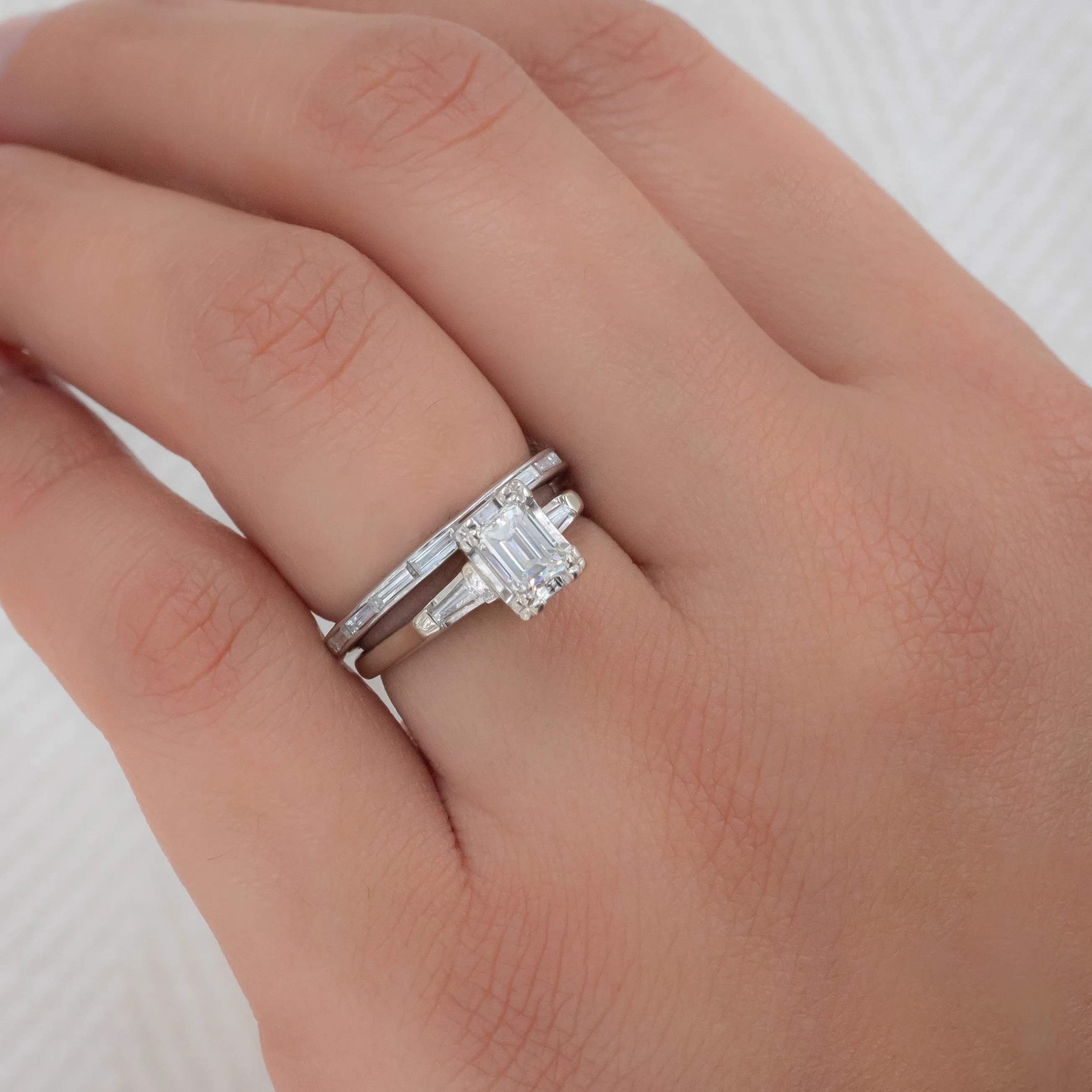 Emerald Cut Diamond Ring c1950