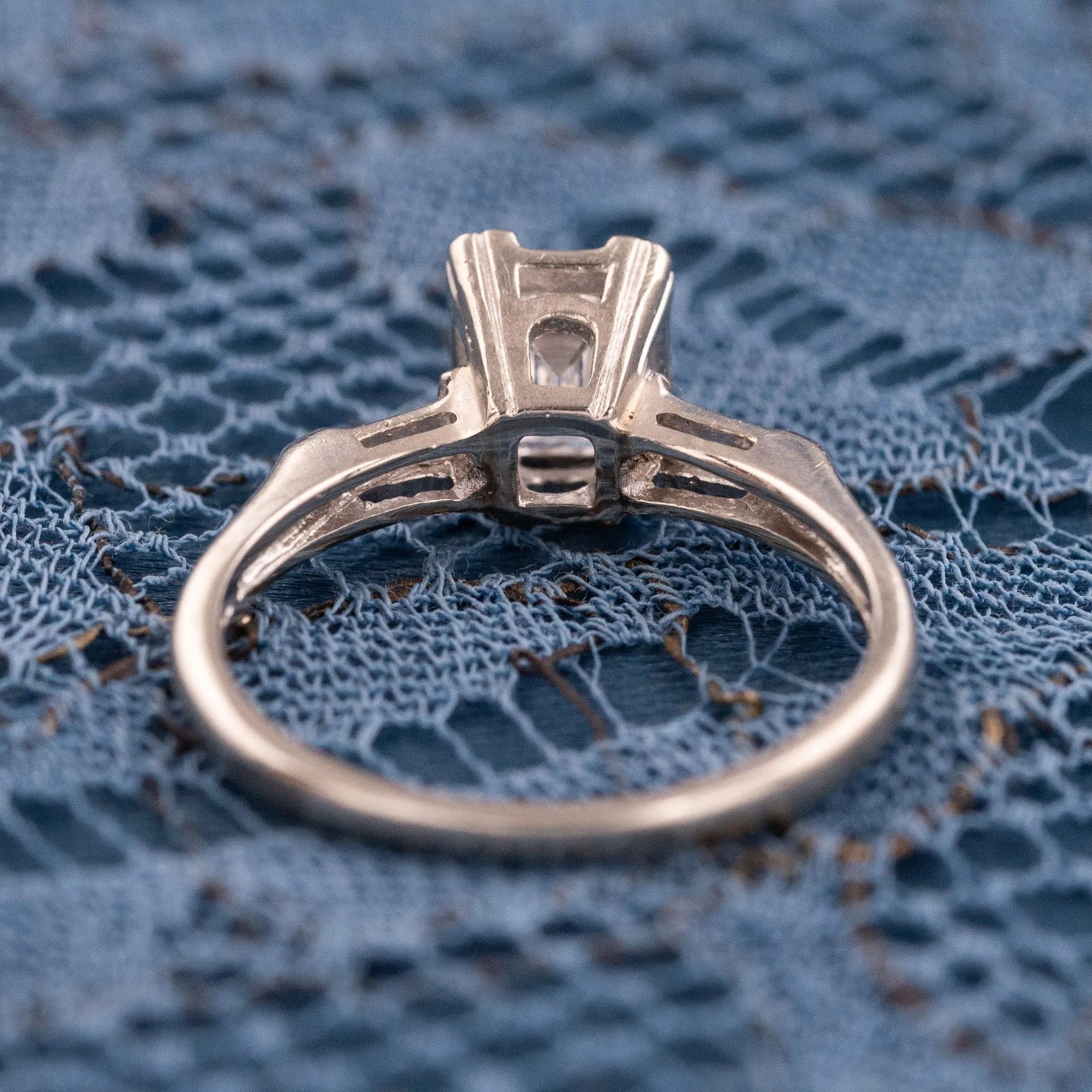 Emerald Cut Diamond Ring c1950