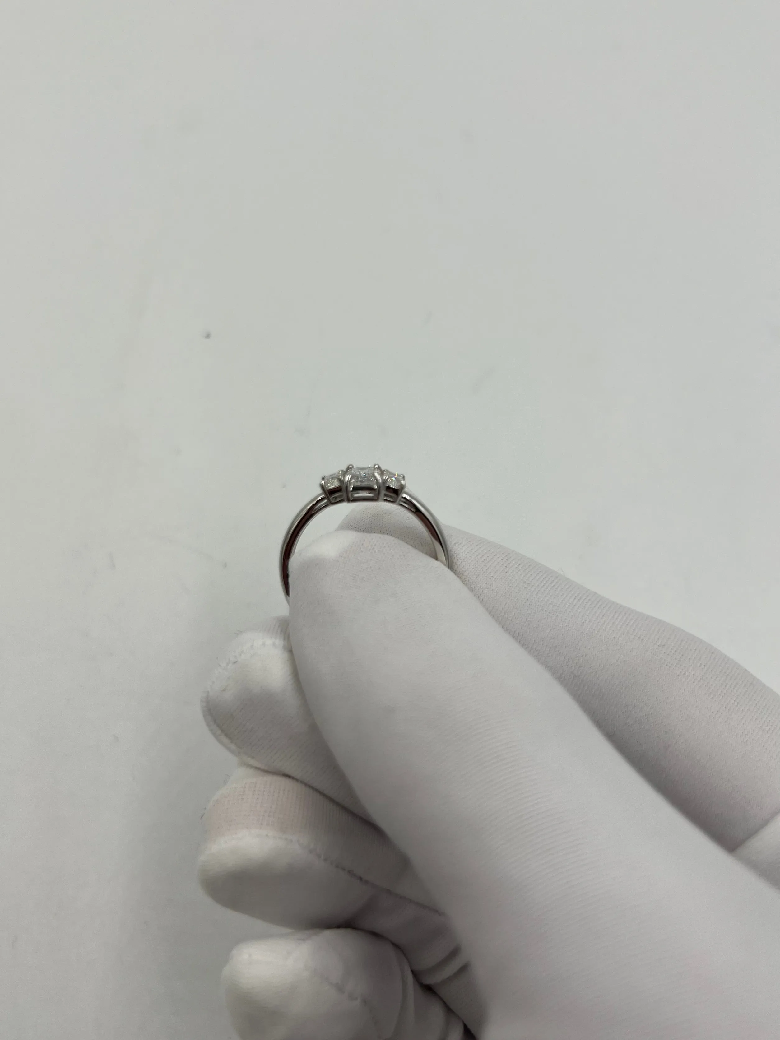 Emerald Cut Diamond Three Stone Ring