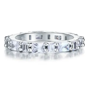 Emerald Cut Diamond Wedding Band
