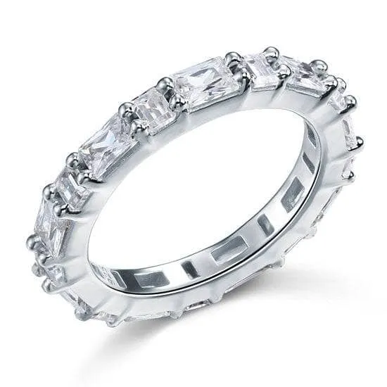 Emerald Cut Diamond Wedding Band