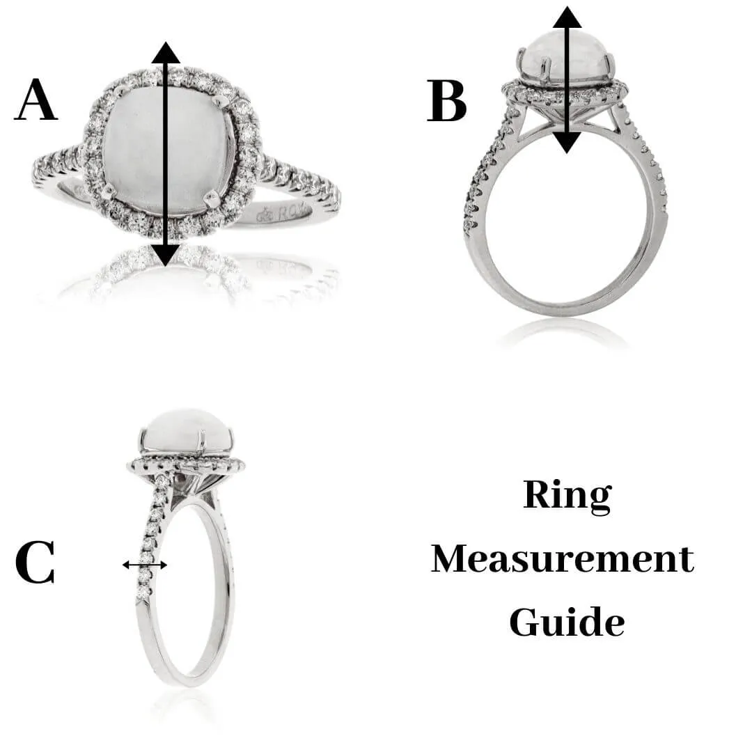 Emerald-Cut Emerald & Mixed Diamond Halo Ring