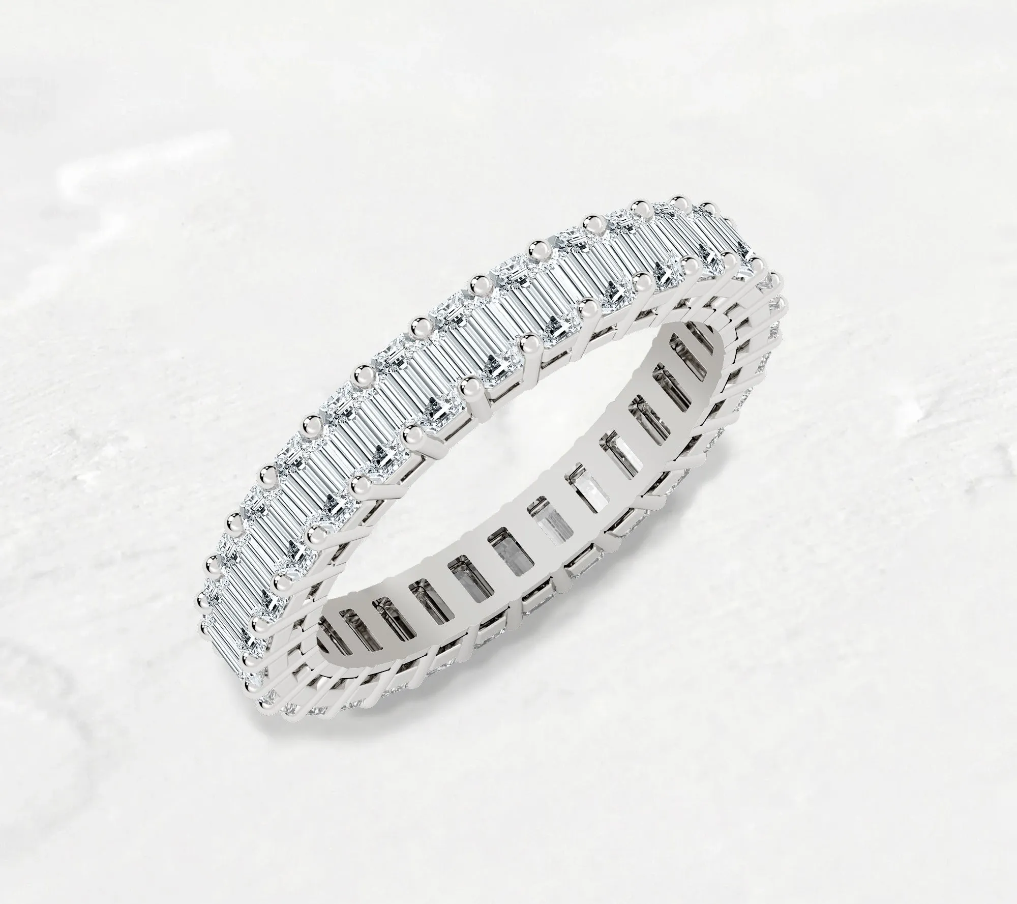 Emerald Cut Eternity Band - 2.5ct