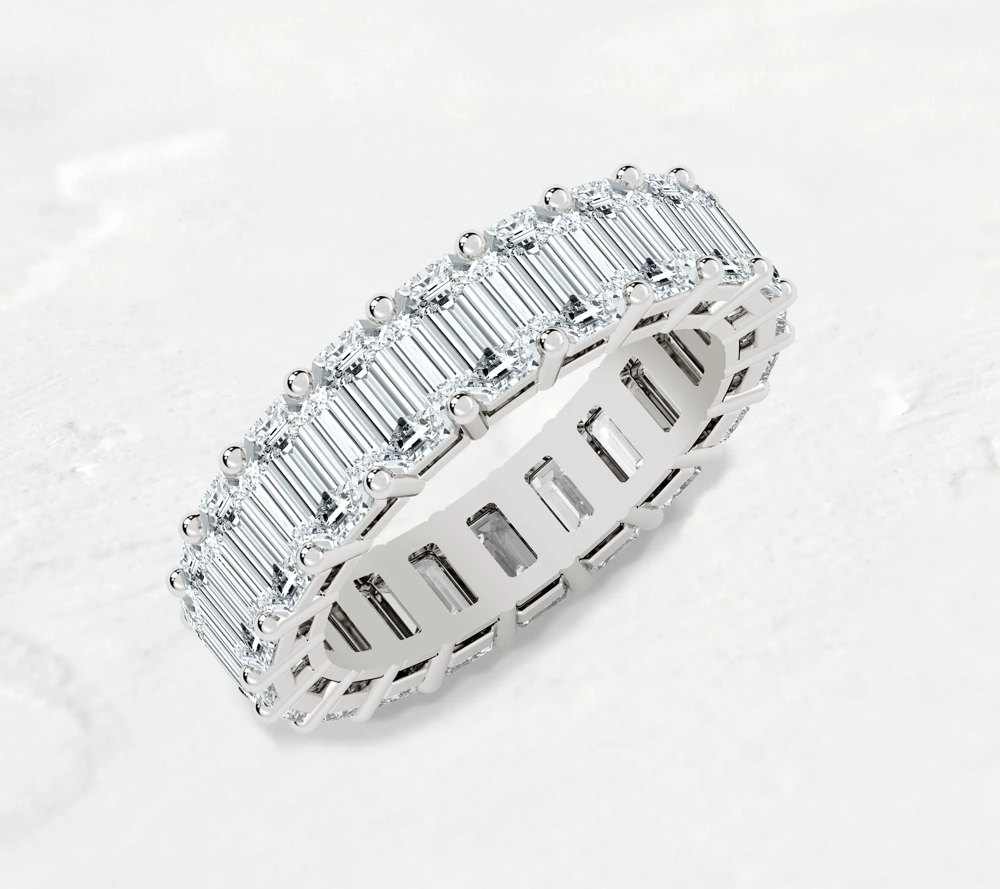 Emerald Cut Eternity Band - 7ct