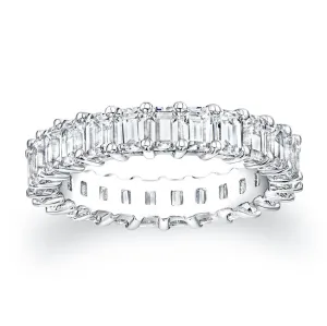 Emerald Cut Platinum Diamond Eternity Ring