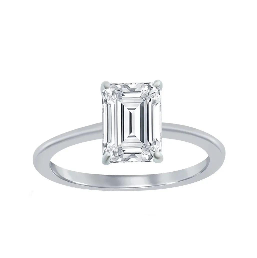 Emerald-Cut Solitaire Ring