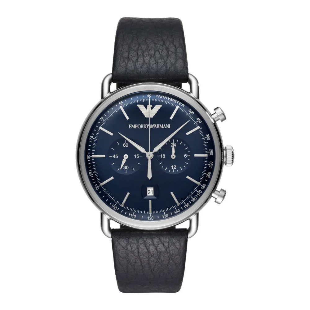 Emporio Armani Men's Analog Blue Dial Watch