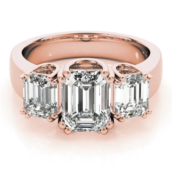 Engagement Rings 3 Stone Emerald - TN83610