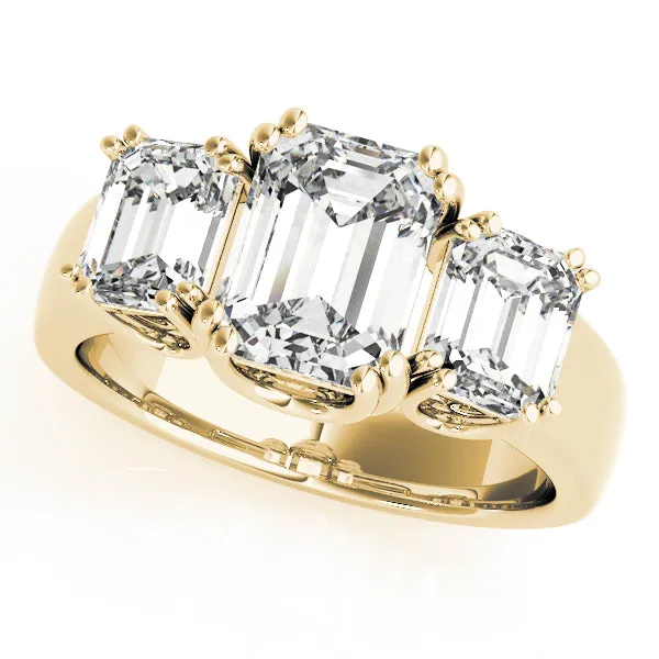 Engagement Rings 3 Stone Emerald - TN83610