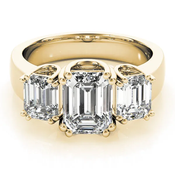 Engagement Rings 3 Stone Emerald - TN83610