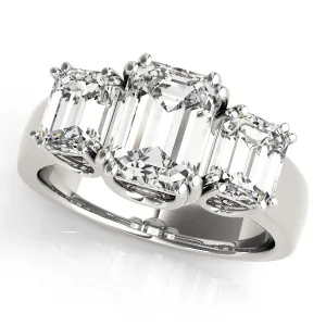 Engagement Rings 3 Stone Emerald - TN83610