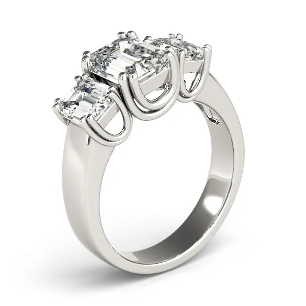Engagement Rings 3 Stone Emerald - TN83610