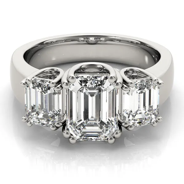 Engagement Rings 3 Stone Emerald - TN83610