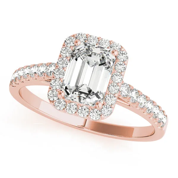 Engagement Rings Halo Emerald - TN50921-E