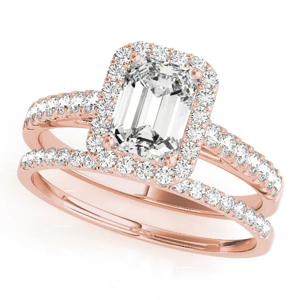 Engagement Rings Halo Emerald - TN50921-E