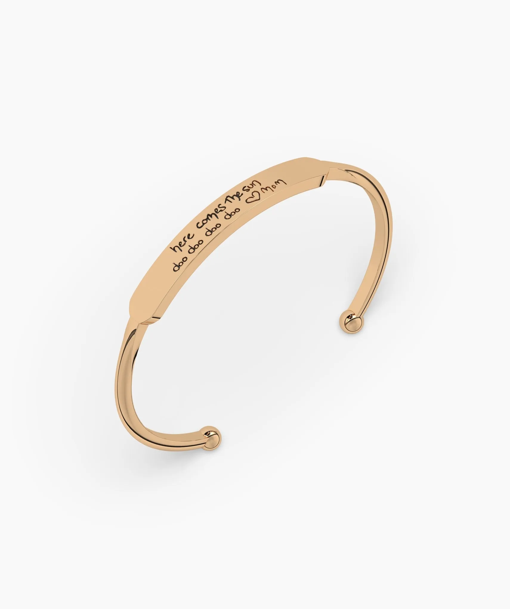 Engraved 14K Gold Cuff Bracelet