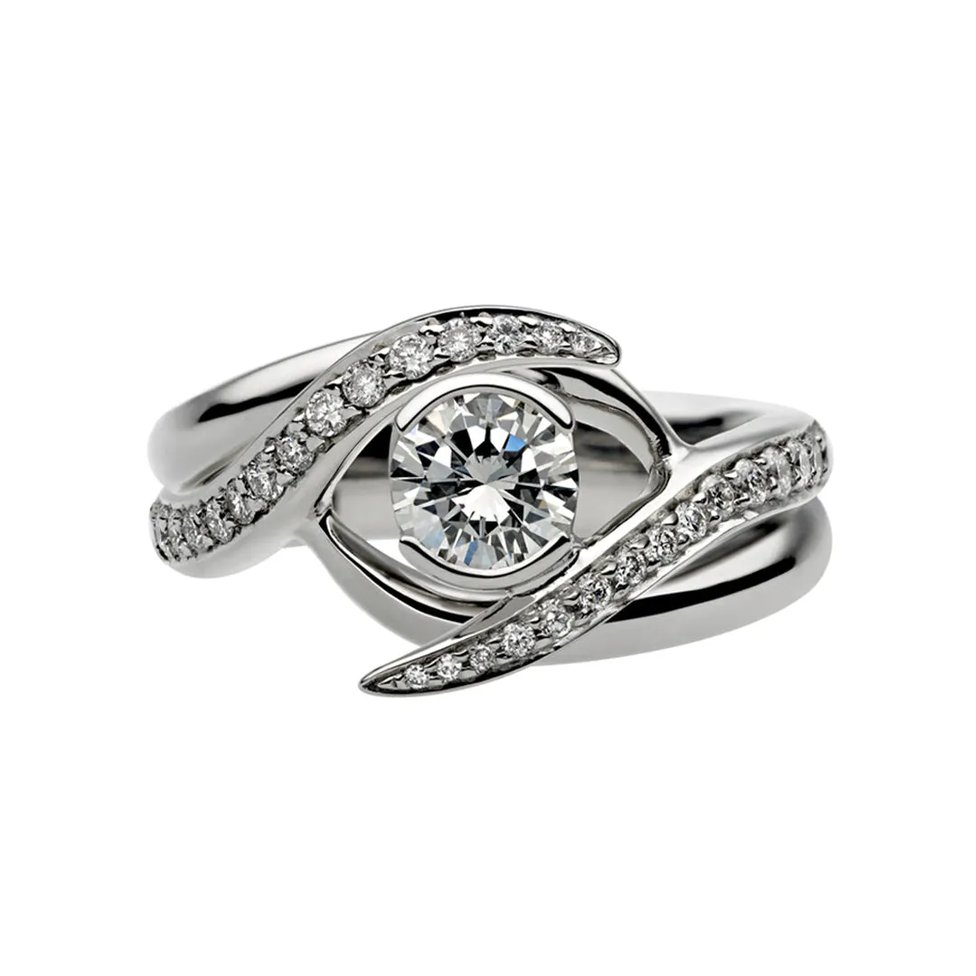 Entwined Rapture50 Engagement Ring - 18ct White Gold & 0.63ct Diamond