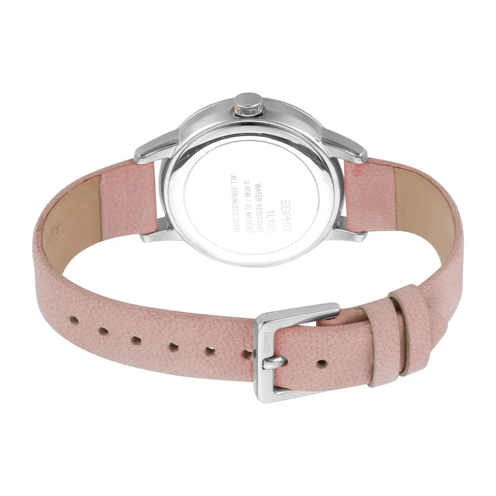 Esprit Ladies Stainless Steel Watch White Dial & Leather strap