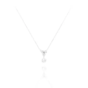 Estate 14KT White Gold Old European Cut Diamond Necklace