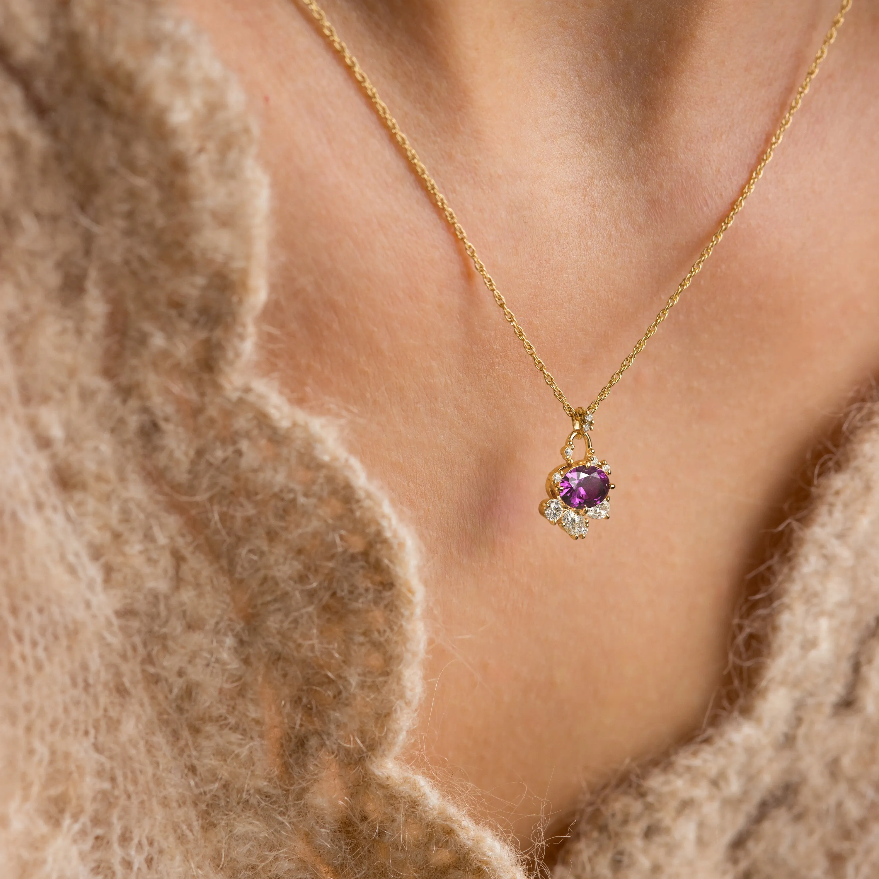 Fading Daylight Necklace in Garnet
