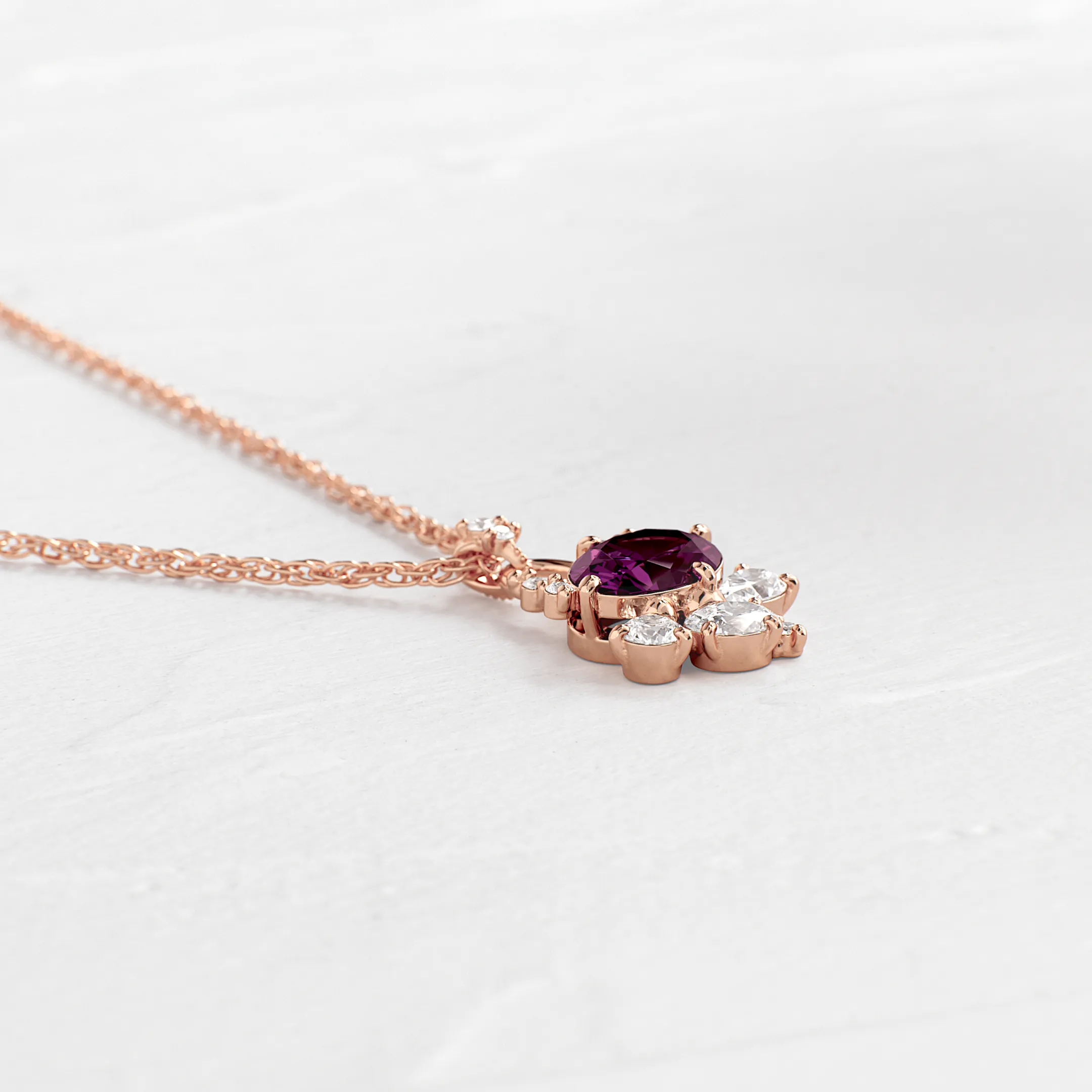 Fading Daylight Necklace in Garnet