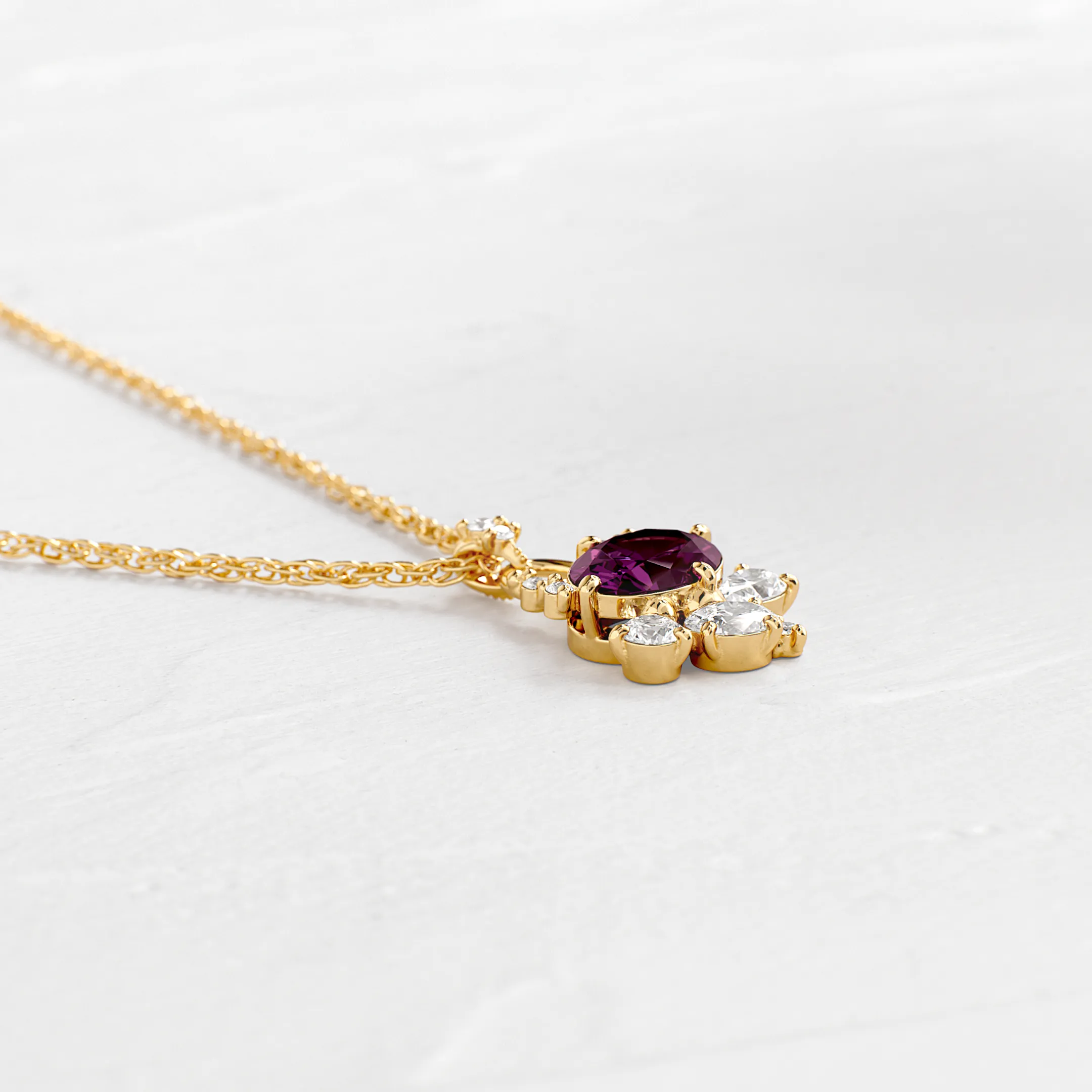 Fading Daylight Necklace in Garnet