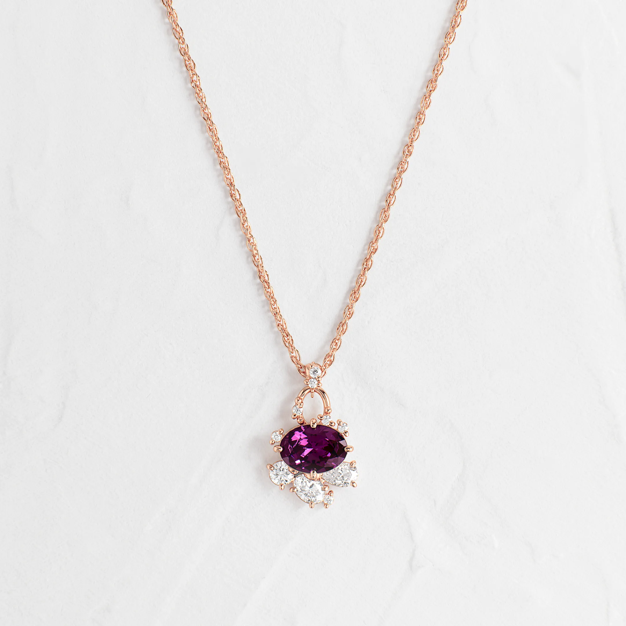 Fading Daylight Necklace in Garnet