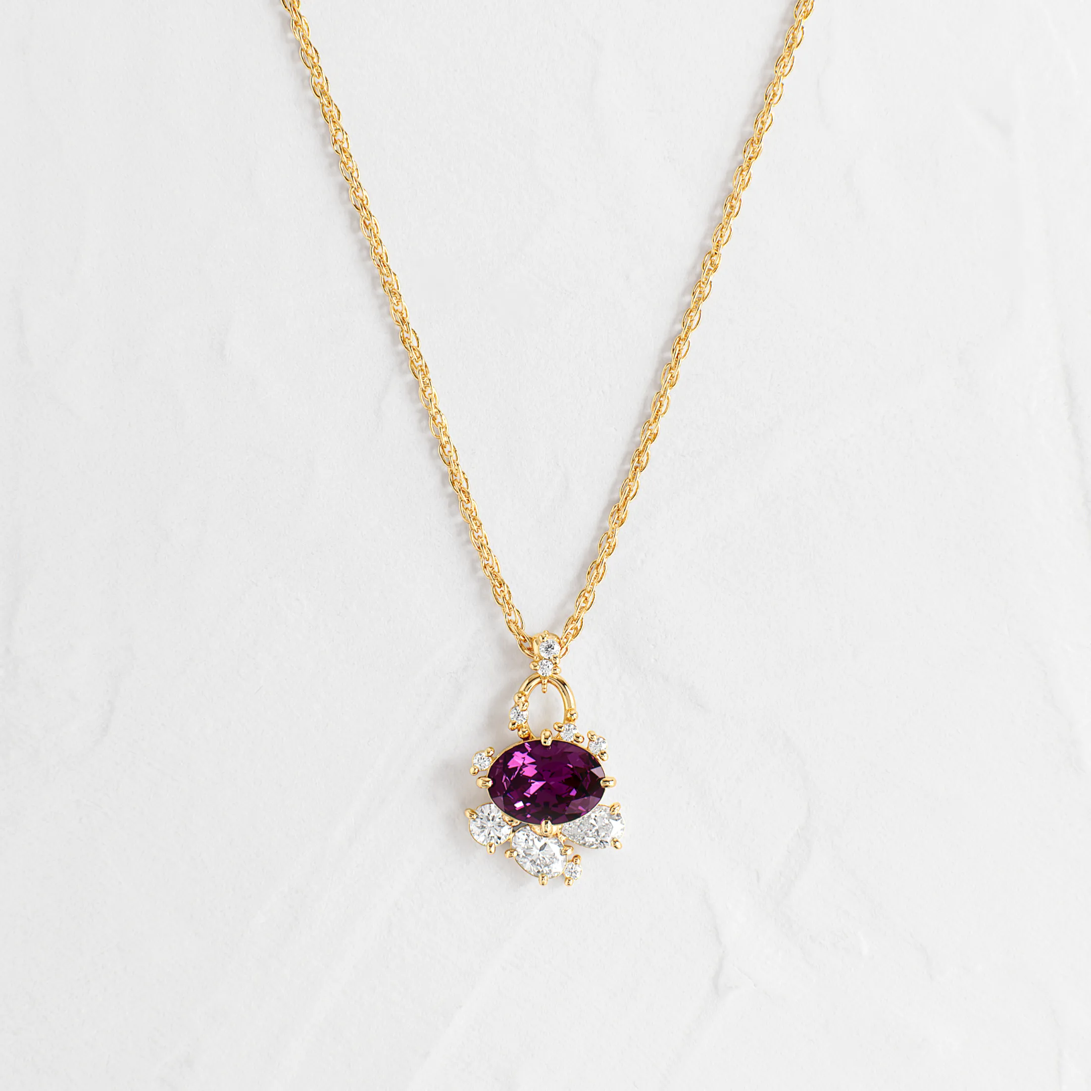 Fading Daylight Necklace in Garnet