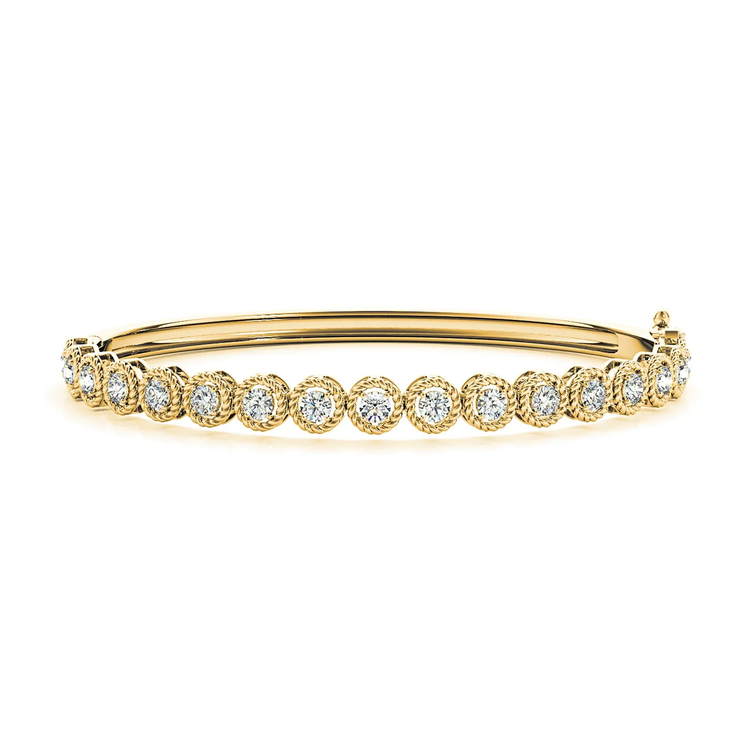 Filigree Halo 1.75 ctw Diamond Bangle Bracelet