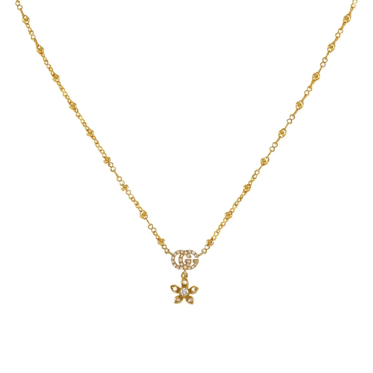 FLORA NECKLACE WITH DIAMONDS