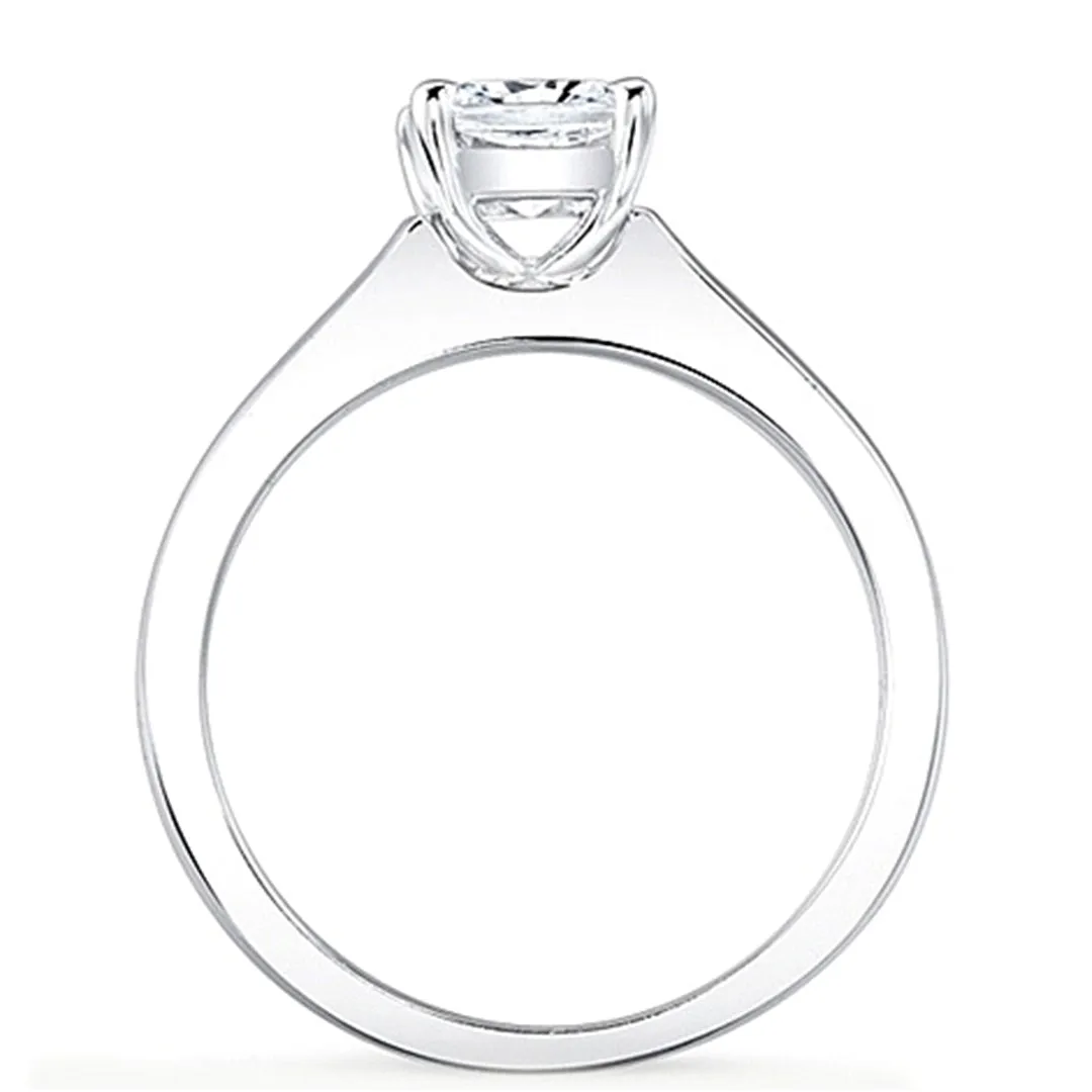 Flush Fit Solitaire Diamond Engagement