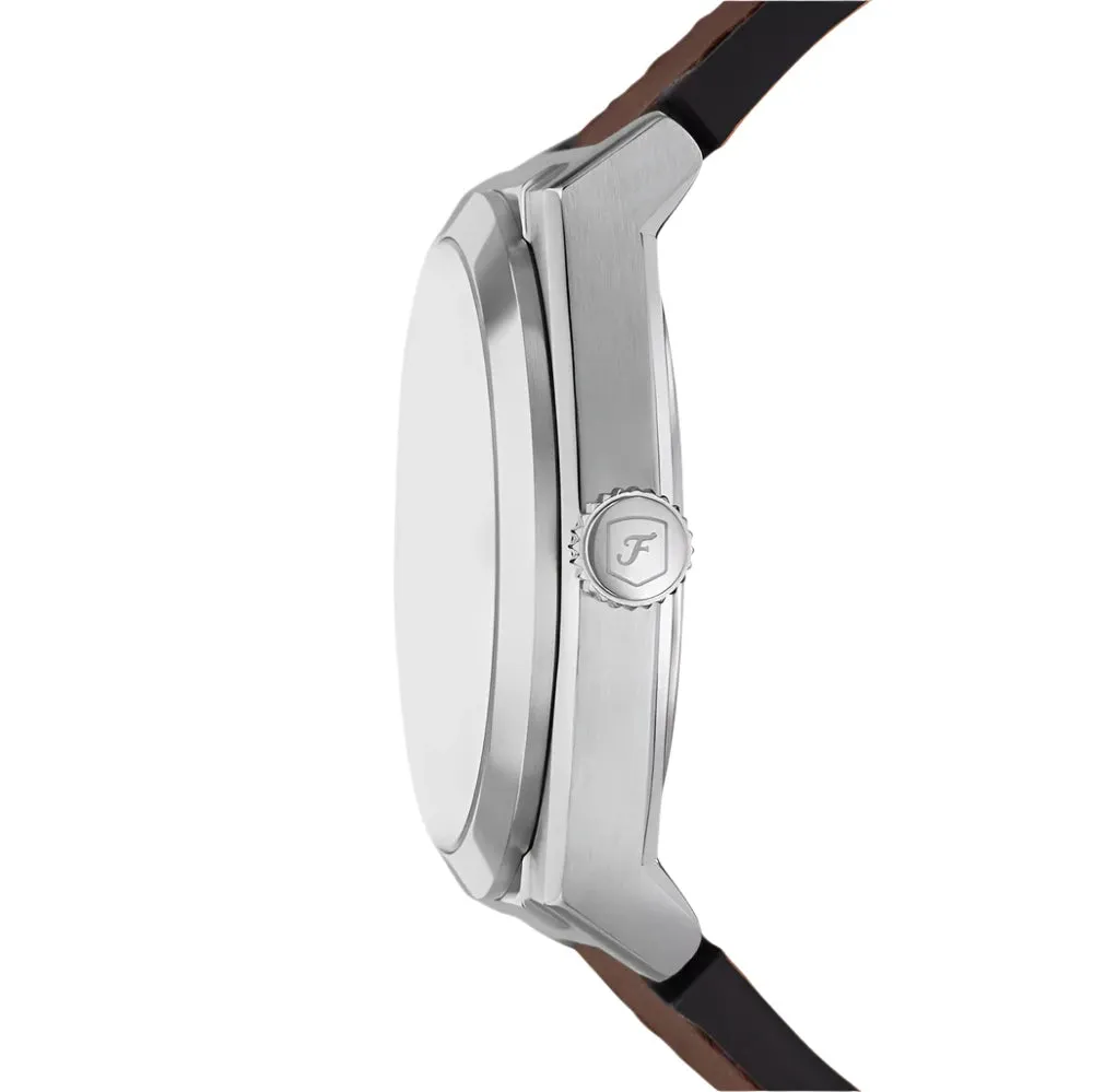 Fossil Everett Gents Three-Hand Date Brown Leather Watch