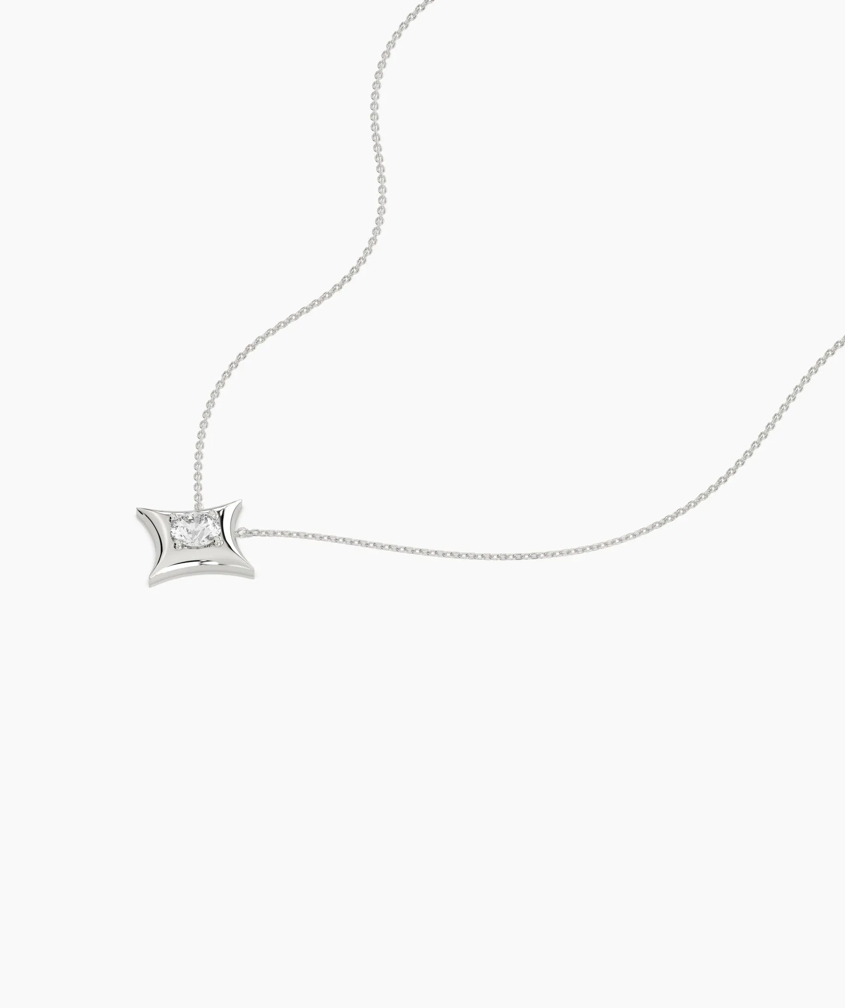 Four-Point Star Diamond Necklace