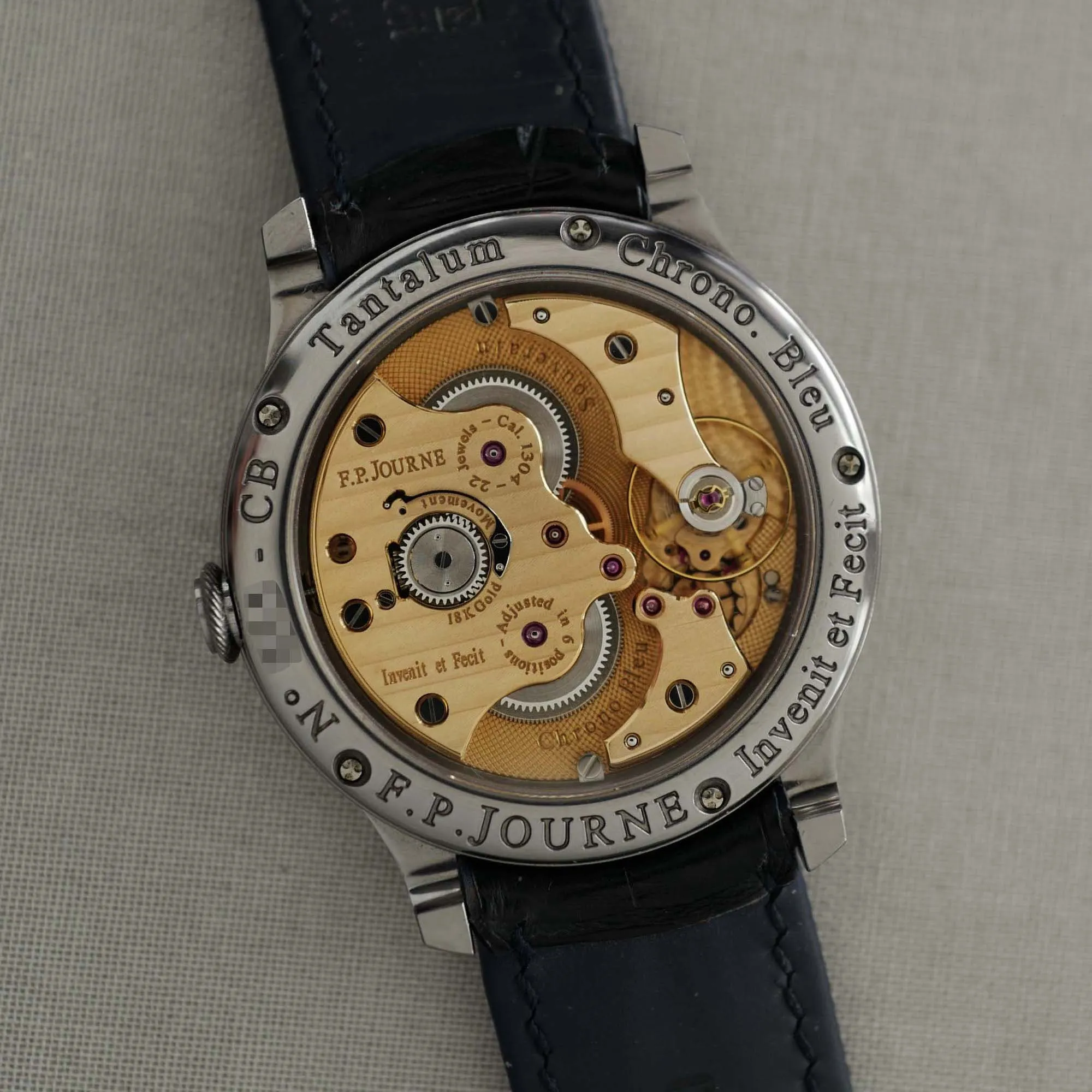 F.P. Journe Tantalum Chronometre Bleu Watch with Original Box and Warranty Card