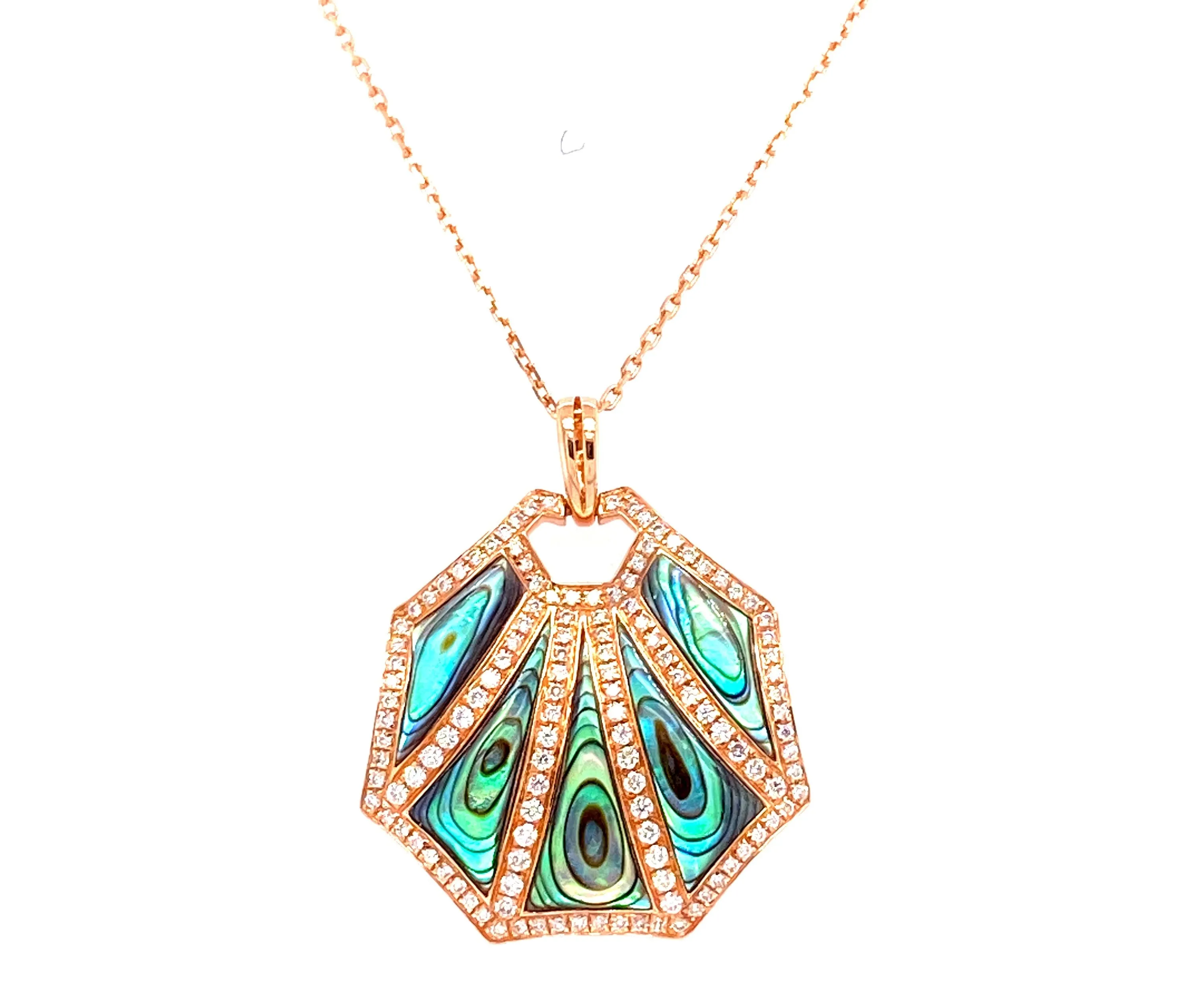 Frederic Sage Venus Collection Diamond Abalone Pendant