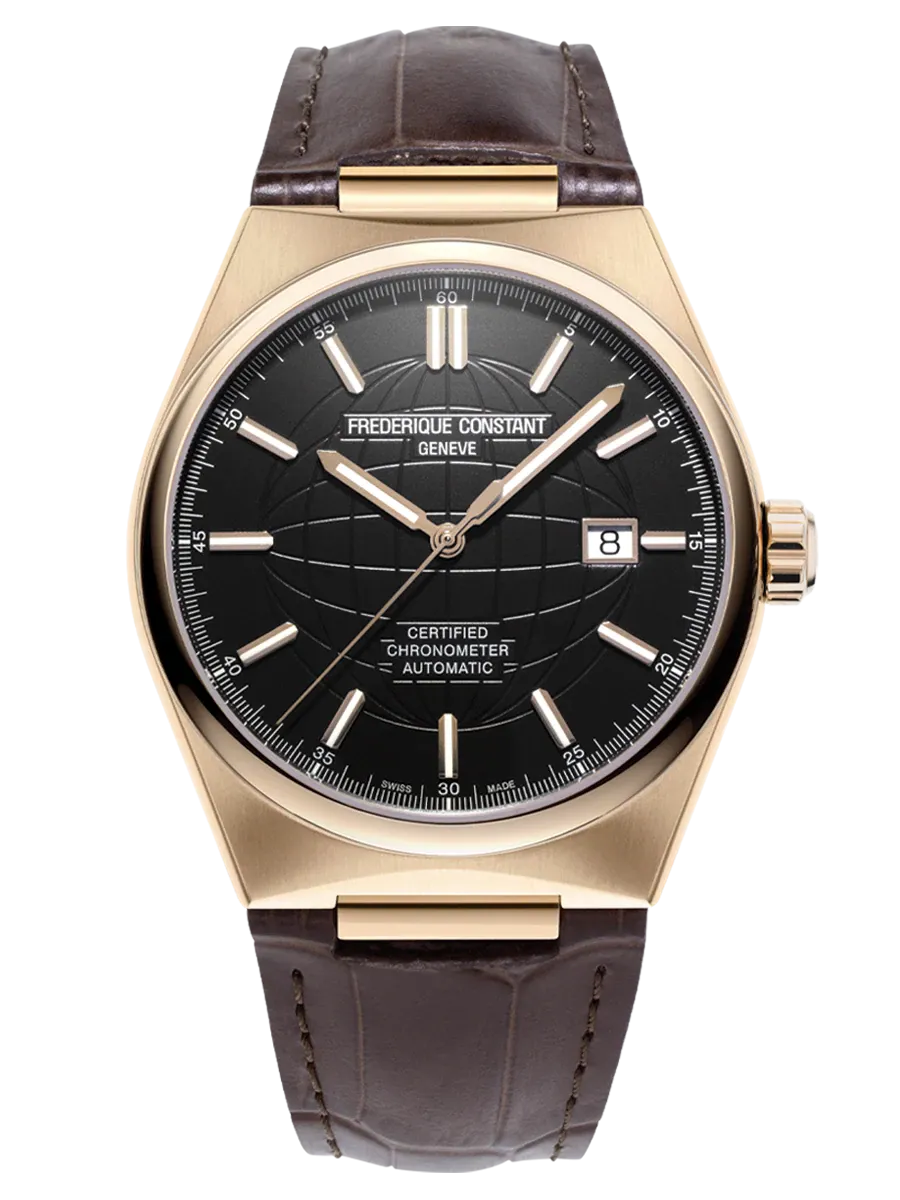 FREDERIQUE CONSTANT HIGHLIFE AUTOMATIC COSC RG PLATED 2 TONES BLACK DIAL