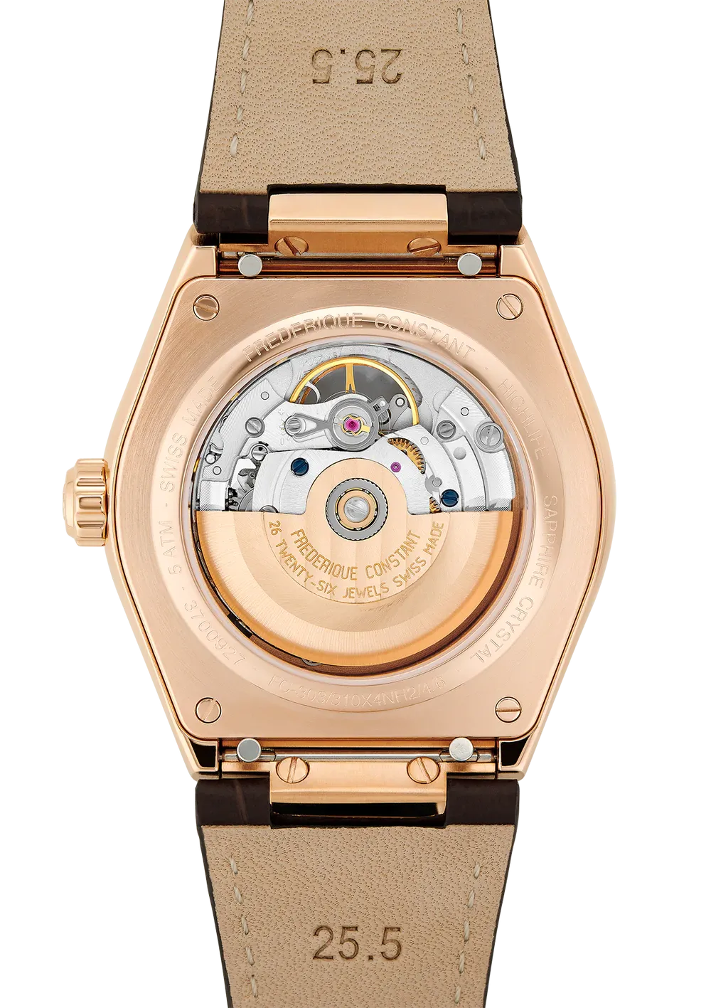 FREDERIQUE CONSTANT HIGHLIFE HEART BEAT RG PLATED WHITE DIAL