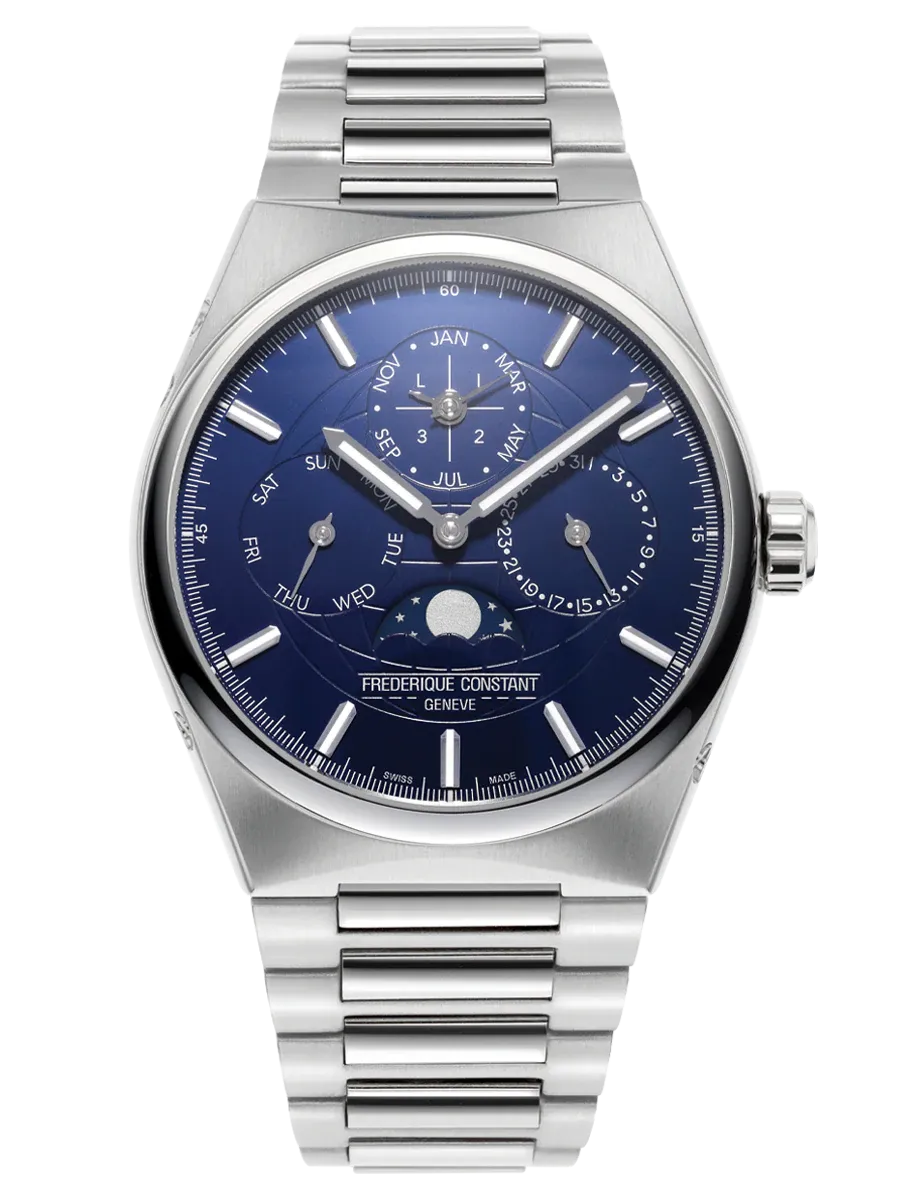 FREDERIQUE CONSTANT HIGHLIFE PERPETUAL CALENDAR MANUFACTURE BLUE DIAL