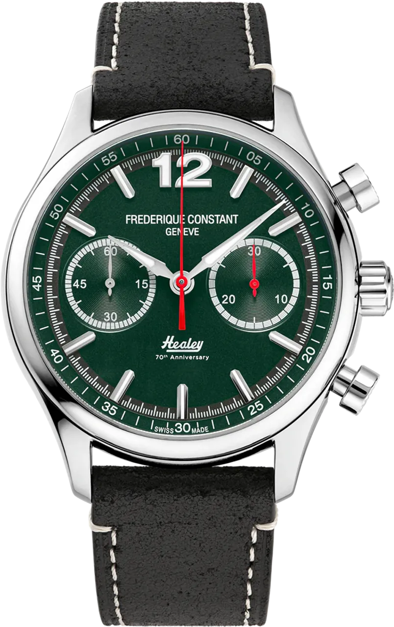 FREDERIQUE CONSTANT VINTAGE RALLY HEALEY AUTOMATIC CHRONOGRAPH GREEN DIAL