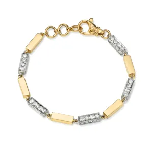 GIANA BRACELET WITH DIAMONDS - TWO TONE