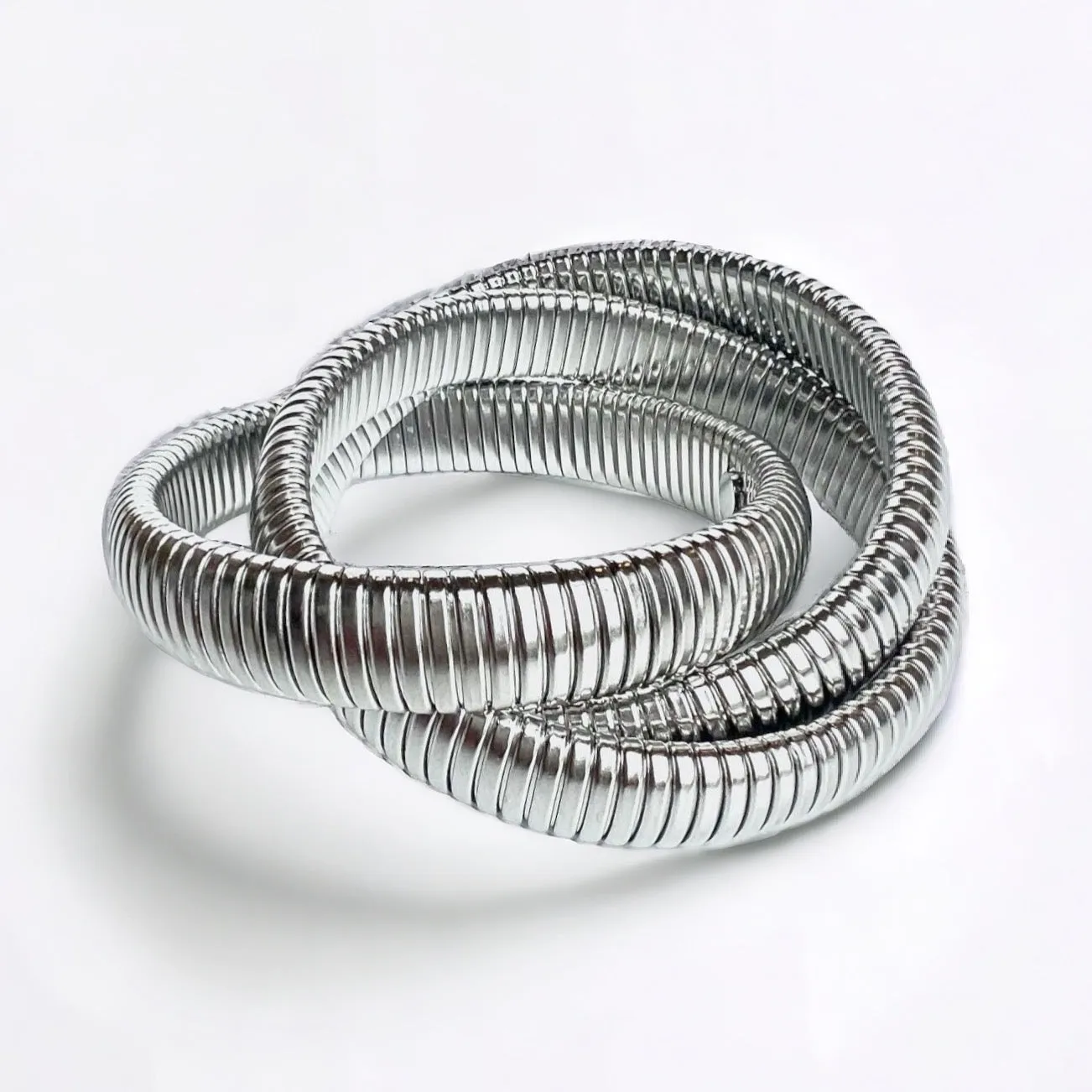 Gilded Grace Snake Stack Metal Bracelets