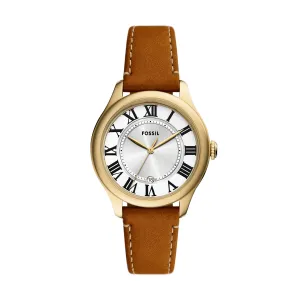 Gilmore Three-Hand Date Medium Brown Leather Watch
